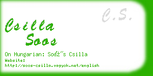 csilla soos business card